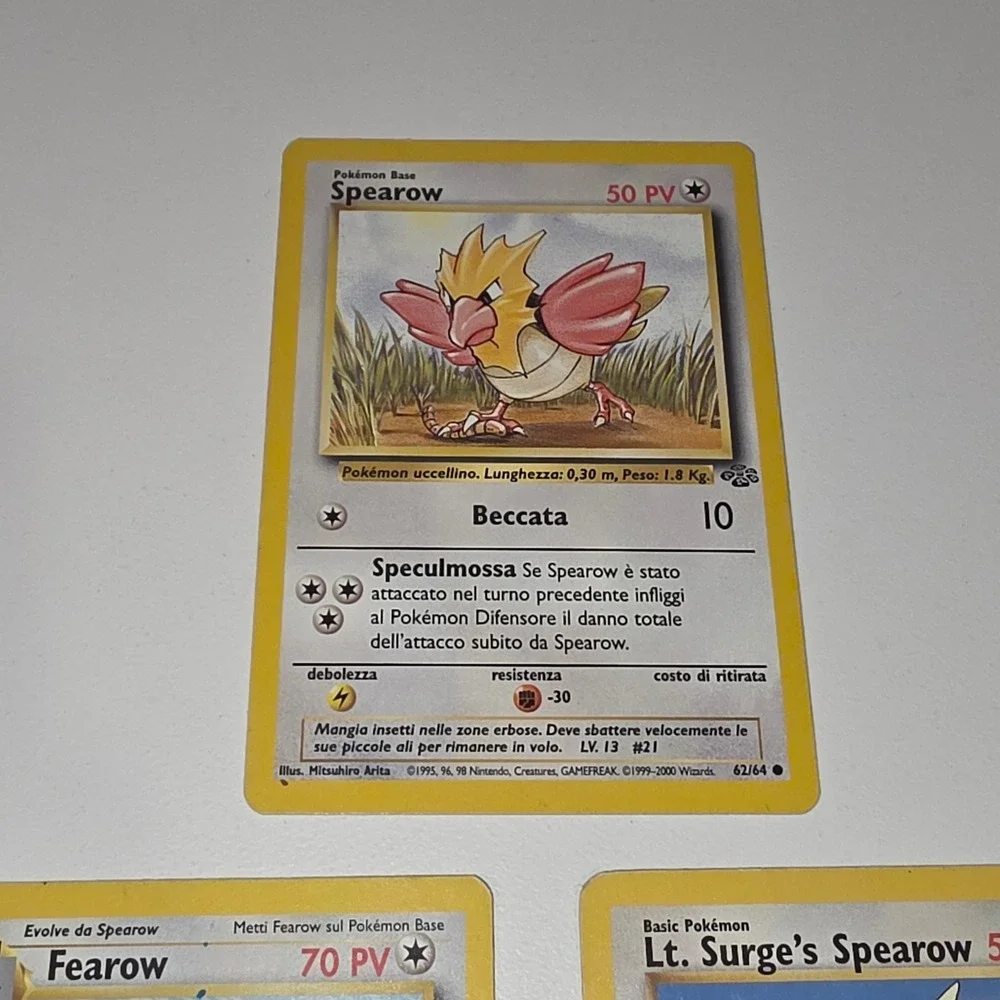 Pokemon Lt Surges Spearow 83/132 Fearow 36/64 Spearow 62/64 Jungle Gym Hero Lot